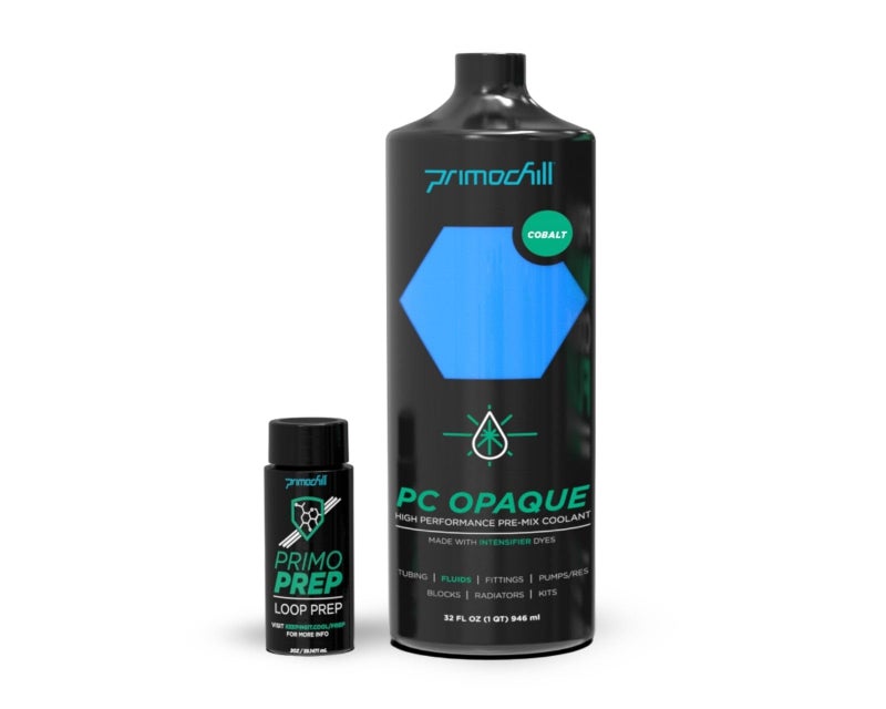 PrimoChill Opaque - Computer WaterCooling Show Coolant, Solid/Non-Transparent, Full Protection, Advanced User, PrimoPrep Included, Proudly Made in The USA (32oz/.9L) - Cobalt - Image 1